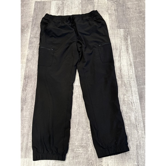 Eddie Bauer Women's Black Elastic Waist Polar Fleece Lined Snow Pants Cargo Pant - Picture 1 of 4